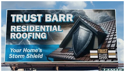 Billboard and radio advertising examples